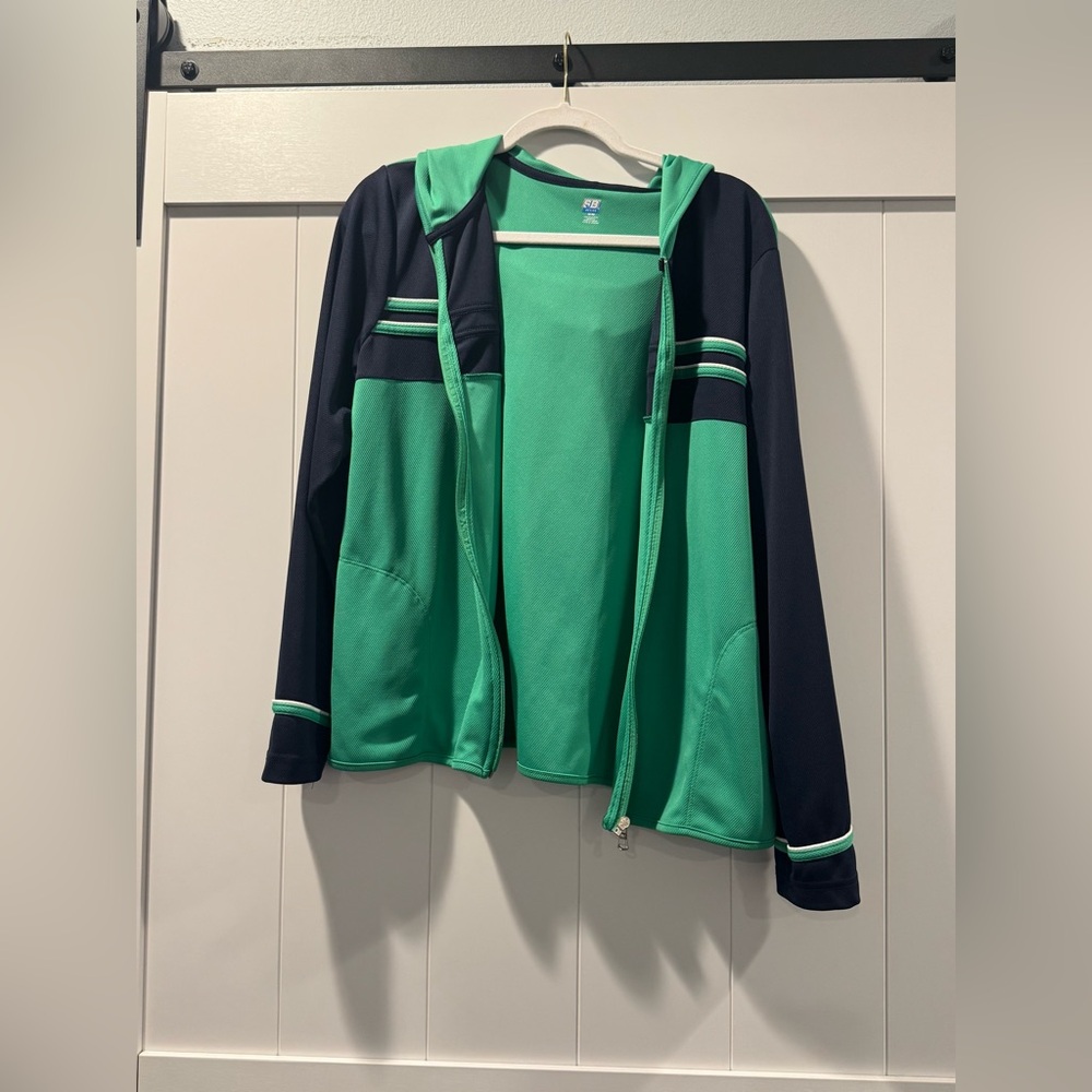 Green and Blue Zip-Up Hoodie & Pant set